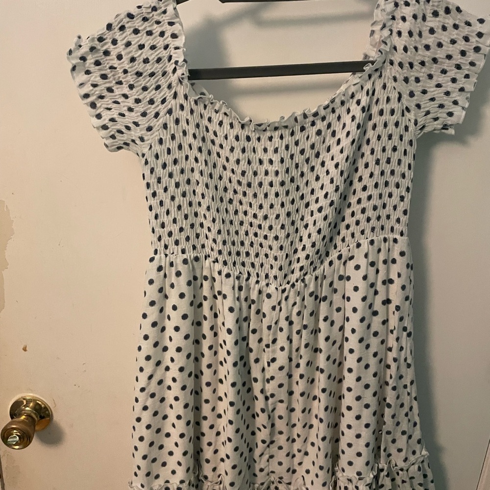 Polka Dot Smocked Top